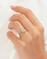 Two Stone Bypass Promise Ring