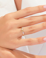 Dainty Split Shank Heart Cut Promise Ring