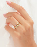 Dainty Split Shank Heart Cut Promise Ring