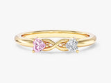 Dainty Split Shank Heart Cut Promise Ring