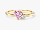 Pink Double Heart Promise Ring