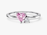 Pink Double Heart Promise Ring