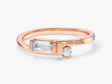 Baguette and Round Promise Ring