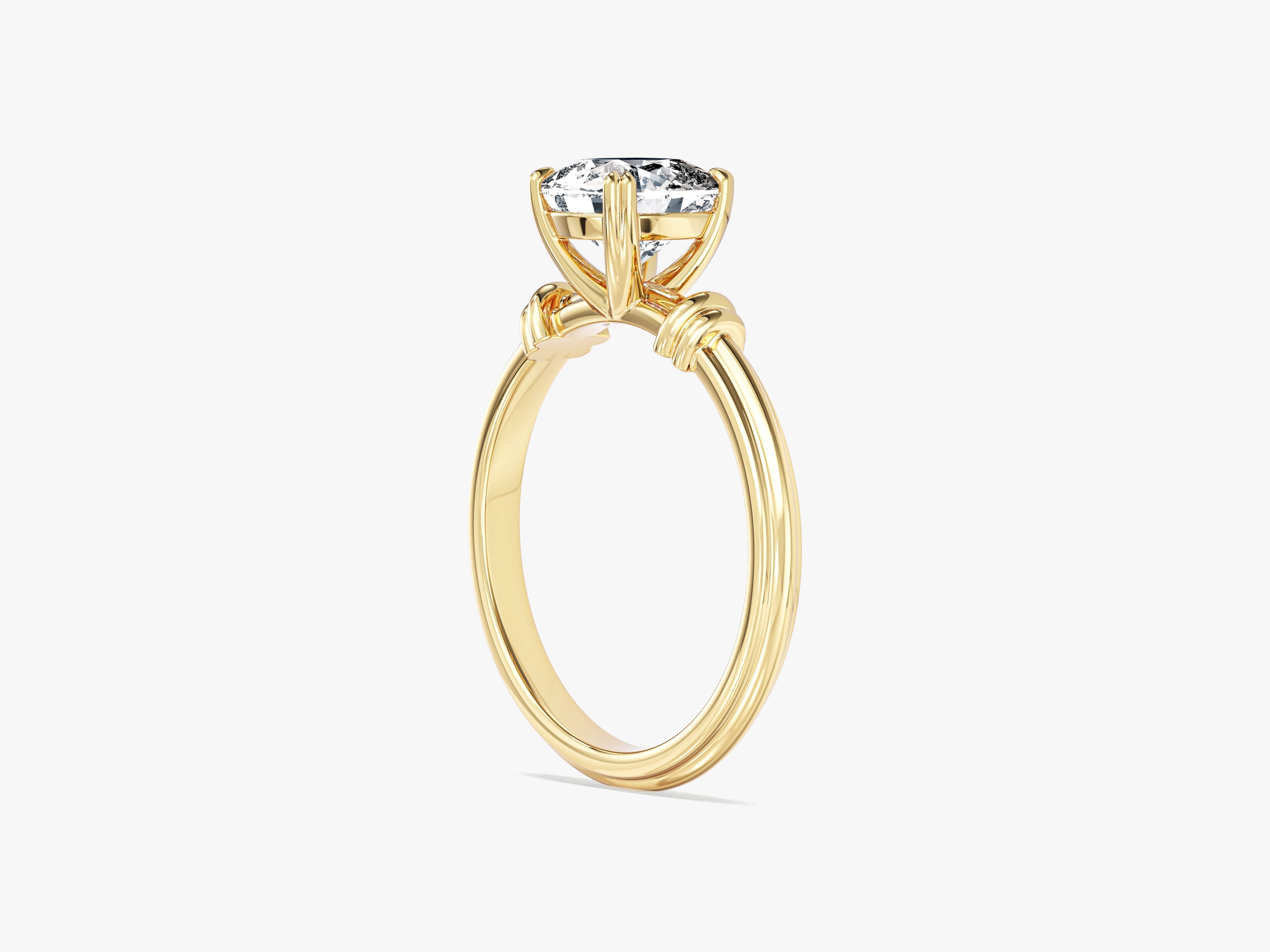 Knot Natural Diamond Engagement Ring