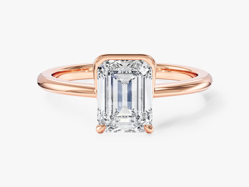 Solo Emerald Cut Lab Grown Diamond Engagement Ring
