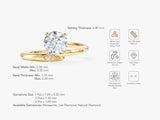 Round Cut Lab Grown Diamond Bypass Engagement Ring