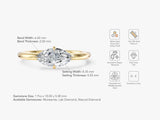 Solitaire East-West Moissanite Engagement Ring