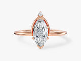 Marquise Cut Natural Diamond Crown Engagement Ring
