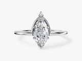Marquise Cut Moissanite Crown Engagement Ring