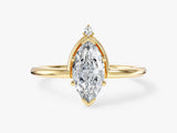 Marquise Cut Lab Grown Diamond Crown Engagement Ring