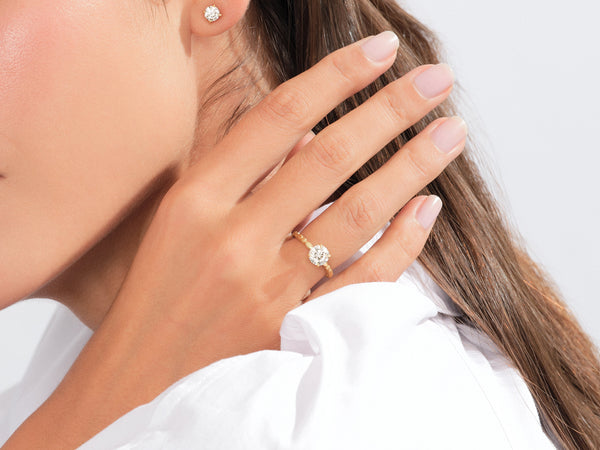 Twisted Moissanite Engagement Ring