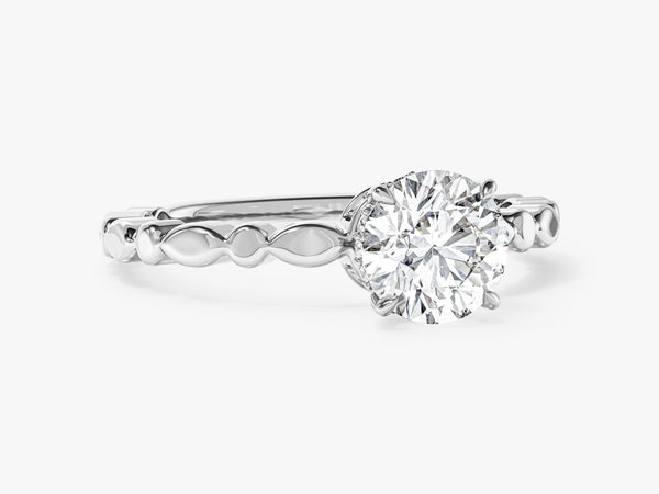 Twisted Lab Grown Diamond Engagement Ring