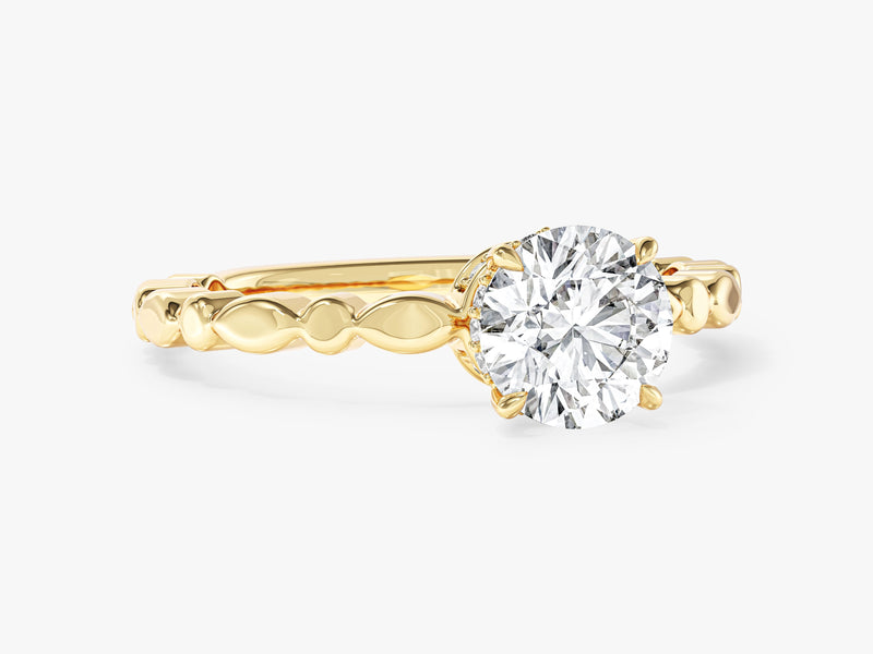 Twisted Natural Diamond Engagement Ring