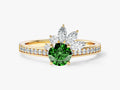 Marquise Cluster Gemstone Engagement Ring