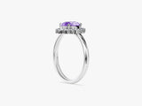 Halo Gemstone Engagement Ring