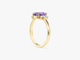 Marquise Gemstone Accent Engagement Ring