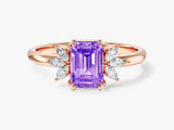 Marquise Gemstone Accent Engagement Ring