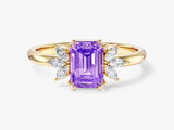 Marquise Gemstone Accent Engagement Ring