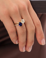 Sidestone Accent Oval Gemstone Engagement Ring