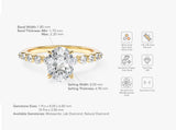 Oval Cut Shared Prong Moissanite Engagement Ring