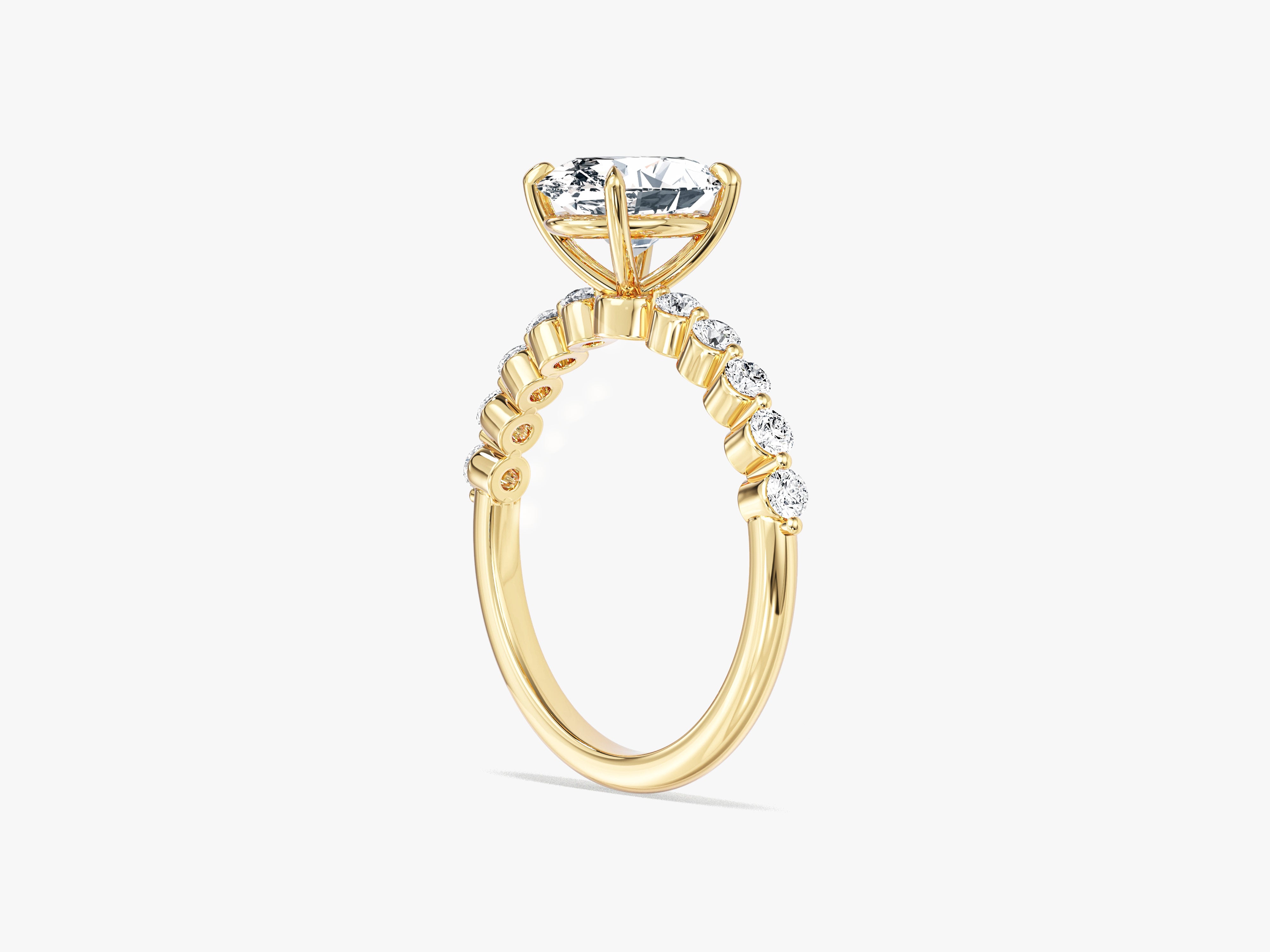 Oval Cut Shared Prong Lab Grown Diamond Engagement Ring
