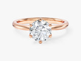 Pinched Shank Hidden Halo Lab Grown Diamond Engagement Ring
