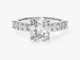 Shared Double Prong Oval Lab Grown Diamond Engagement Ring