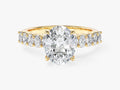 Shared Double Prong Oval Lab Grown Diamond Engagement Ring