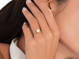 Pinched Shank Moissanite Solitaire Engagement Ring