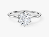 Pinched Shank Moissanite Solitaire Engagement Ring