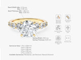 Shared Double Prong Round Lab Grown Diamond Engagement Ring