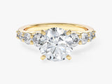 Shared Double Prong Round Lab Grown Diamond Engagement Ring