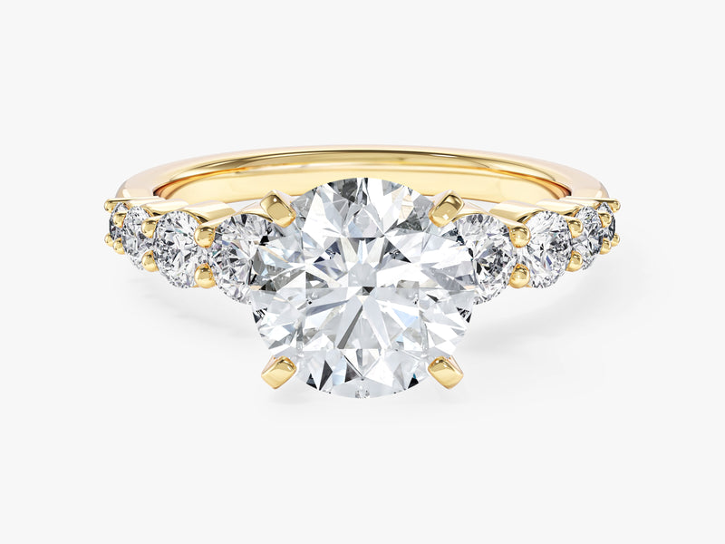 Shared Double Prong Round Lab Grown Diamond Engagement Ring
