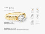 Dome Lab Grown Diamond Engagement Ring