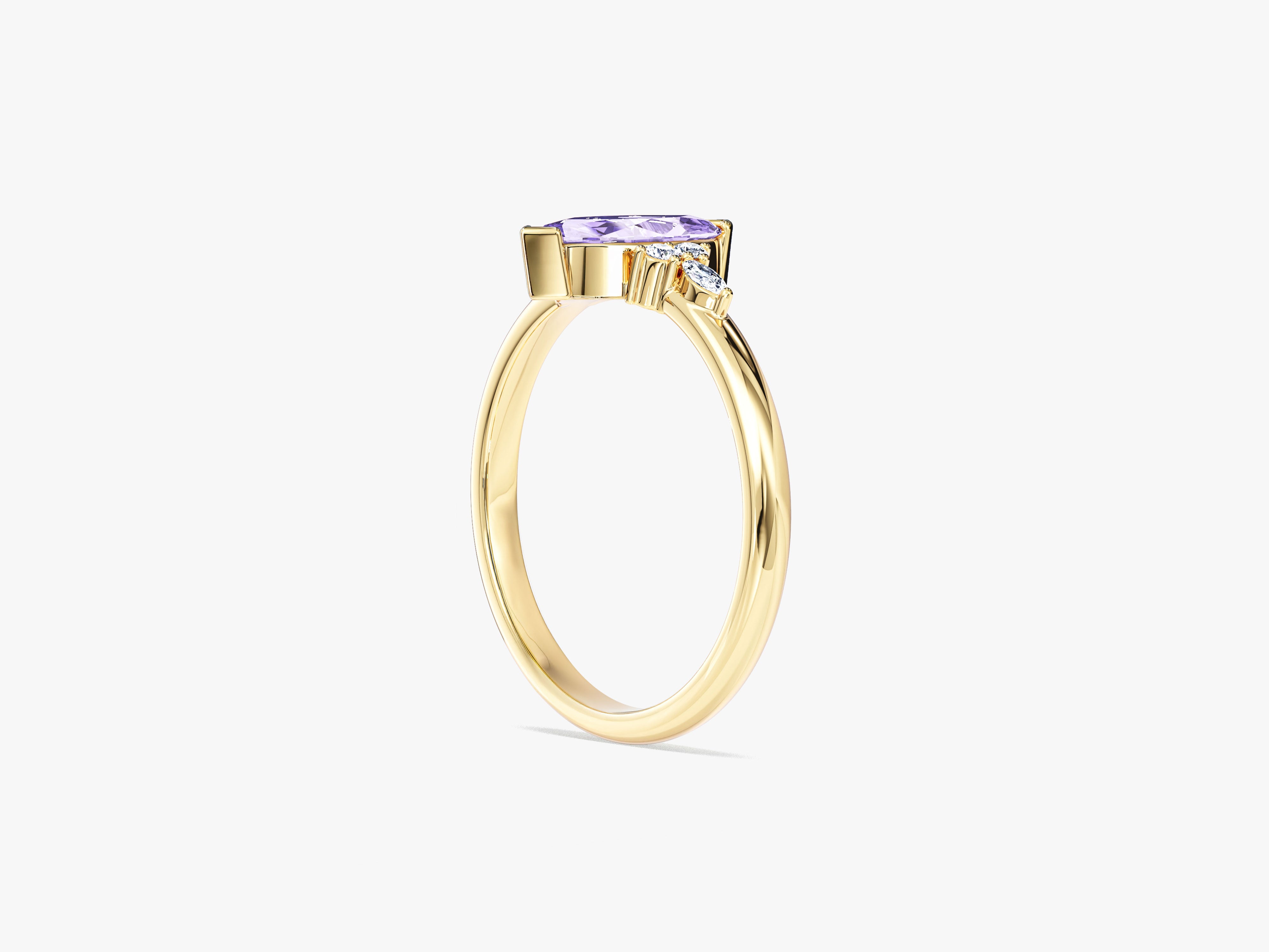 Marquise Accent Engagement Ring