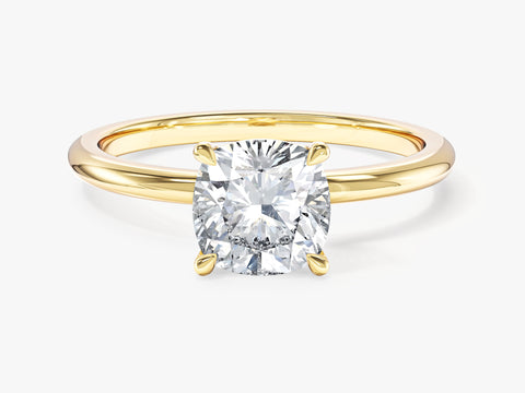 Cushion Cut Solitaire Moissanite Engagement Ring (1.50 CT)