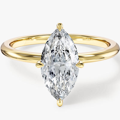 Marquise Cut Solitaire Moissanite Engagement Ring (1.50 CT)