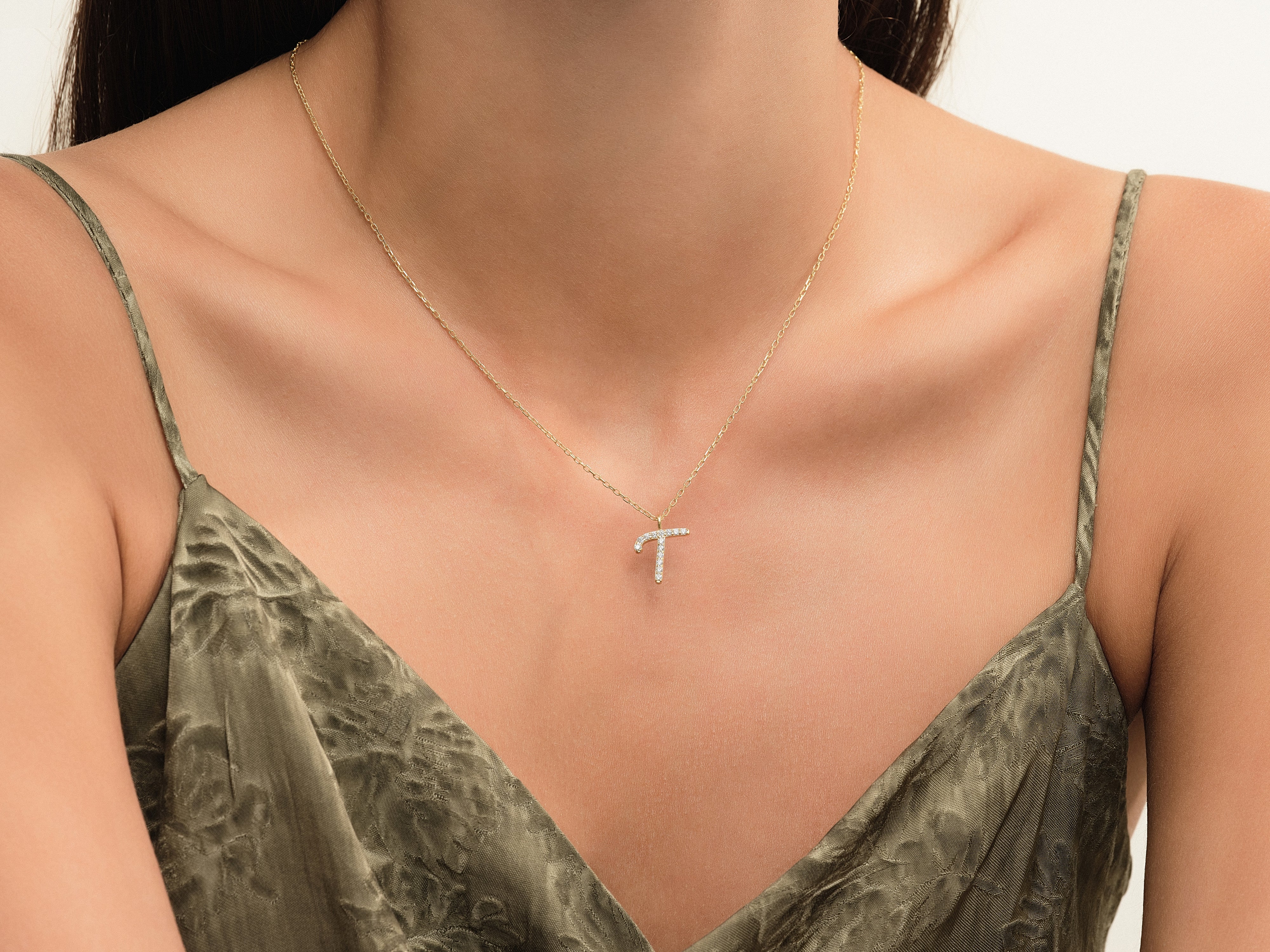 Cursive Initial Letter Necklace