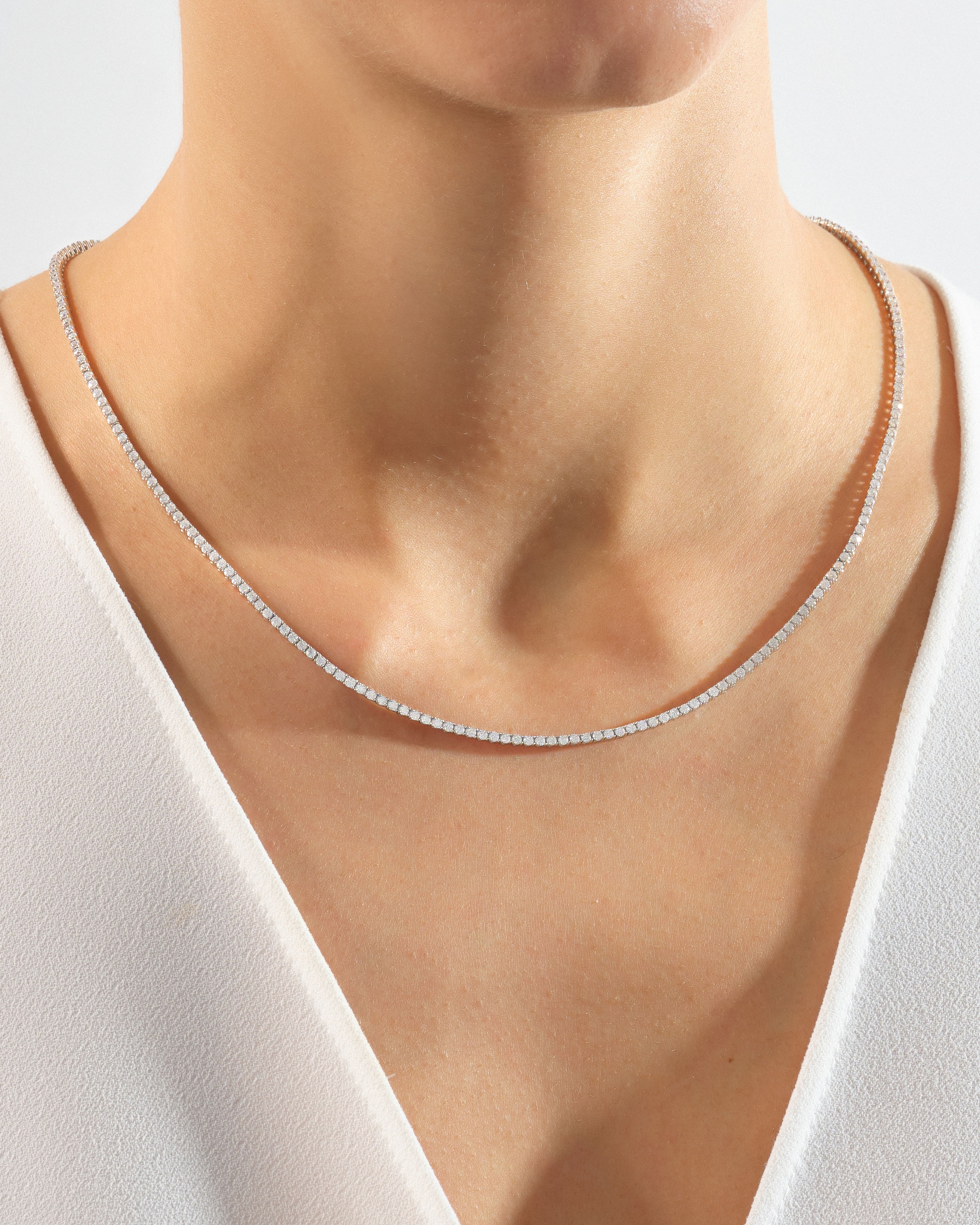 Moissanite Tennis Necklace (2.00 mm)