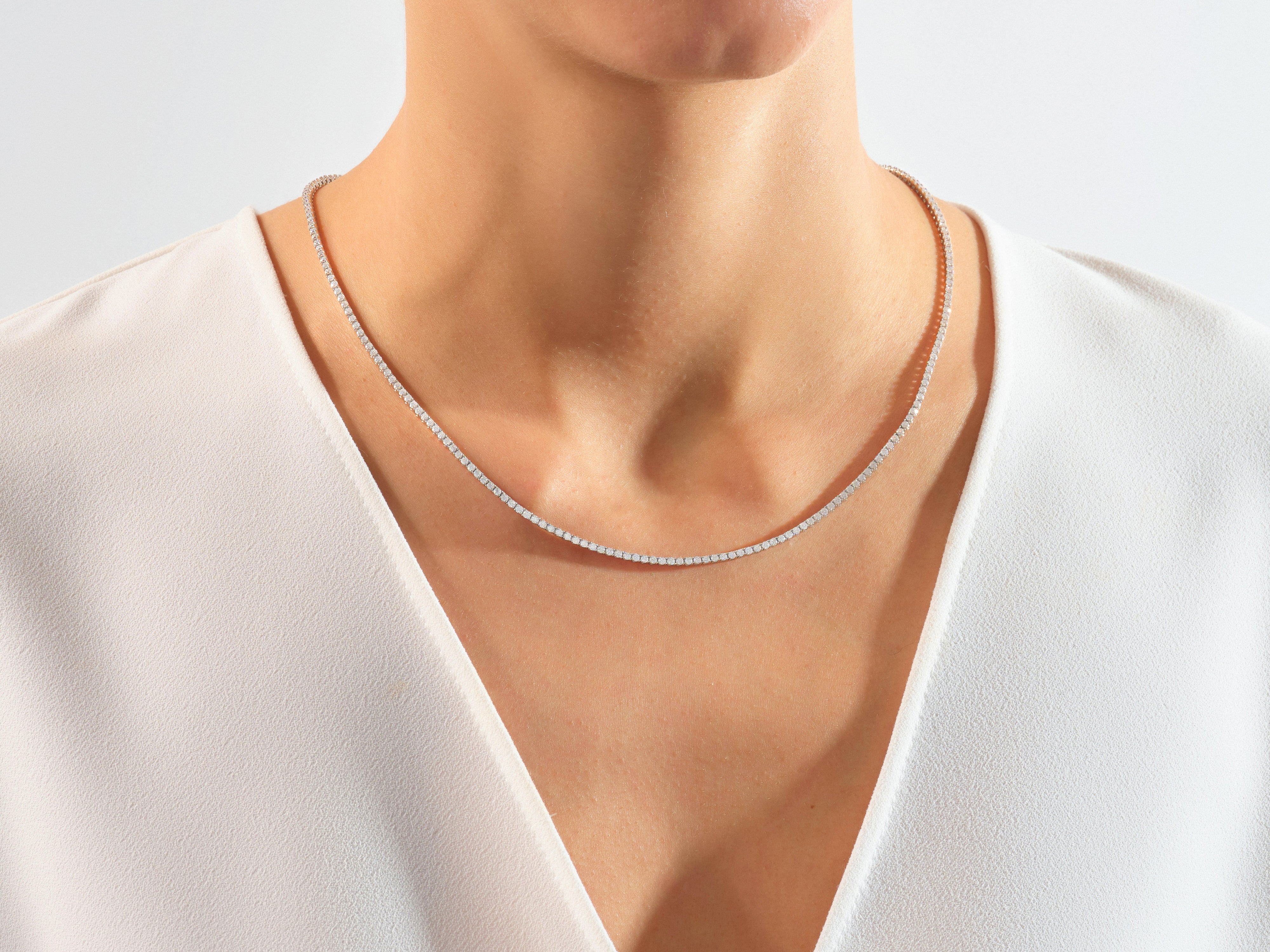 Moissanite Tennis Necklace (2.00 mm)