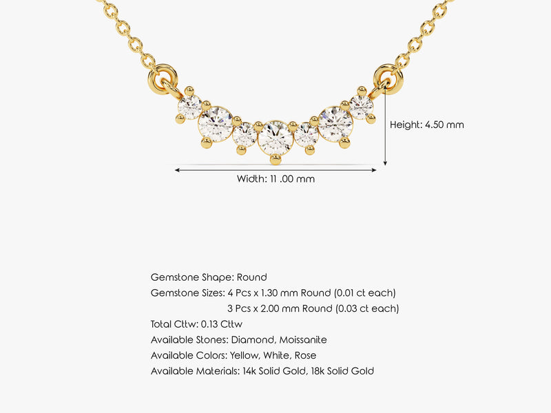 Unique Cluster Necklace (0.13 CT)