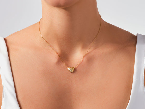 Hammered Heart Necklace