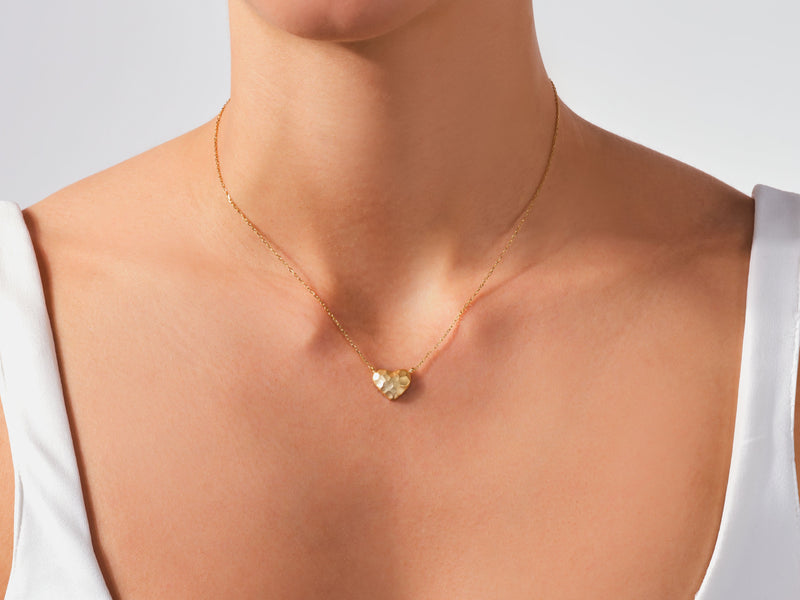 Hammered Heart Necklace