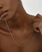 1.70 mm Bezel Moissanite Tennis Necklace