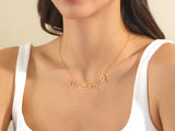 Gold "mama" charm necklace for jewelry lovers