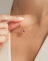 Single Stone Birthstone Pendant Necklace
