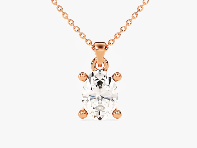 Oval Cut Solitaire Pendant (1.00 CT)