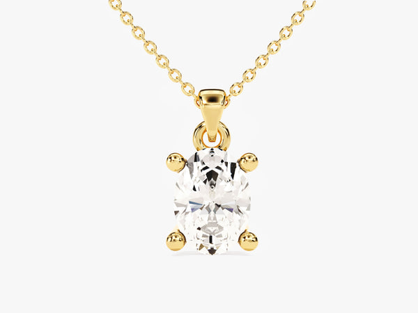 Oval Cut Solitaire Pendant (1.00 CT)