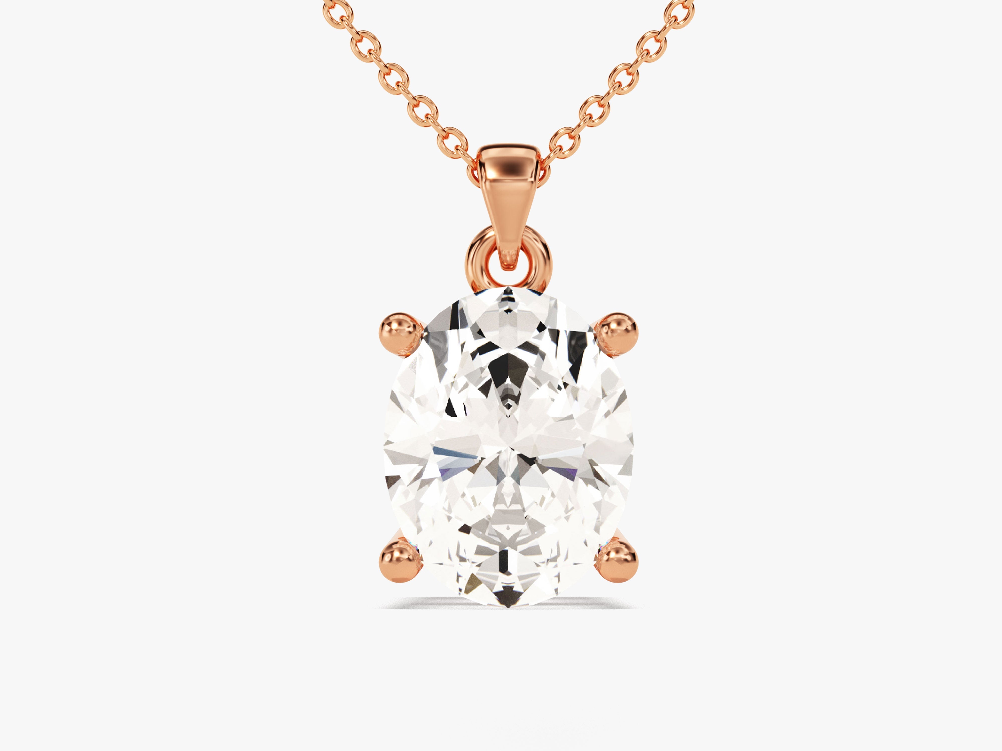 Oval Cut Solitaire Pendant (2.00 CT)