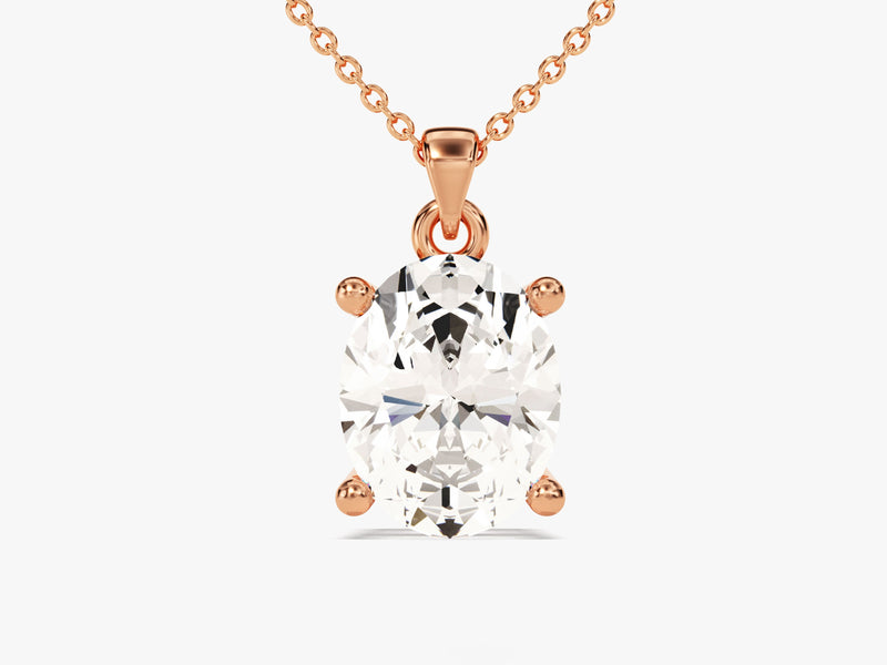 Oval Cut Solitaire Pendant (2.00 CT)